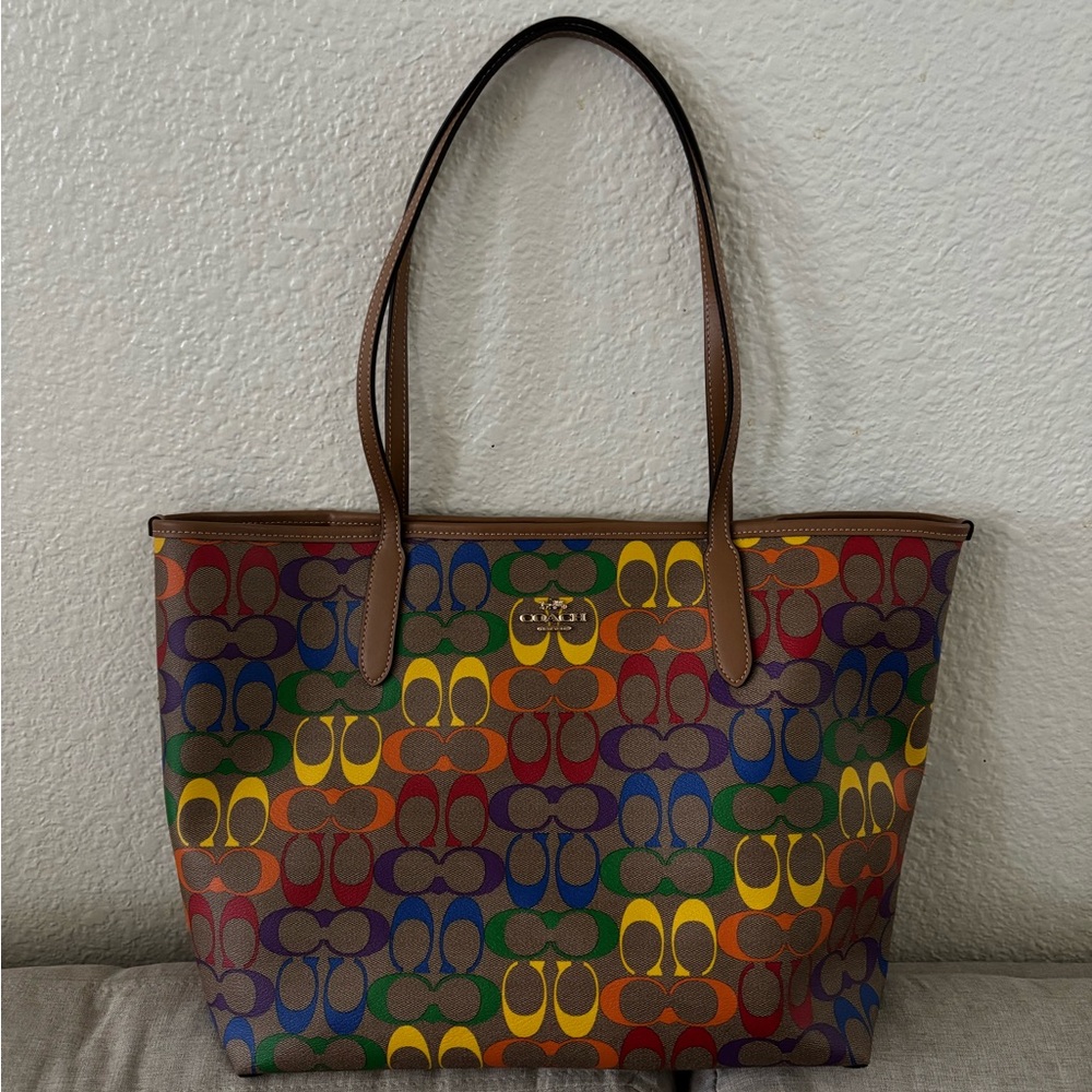 Coach Colorful Patterned Tote Bag
